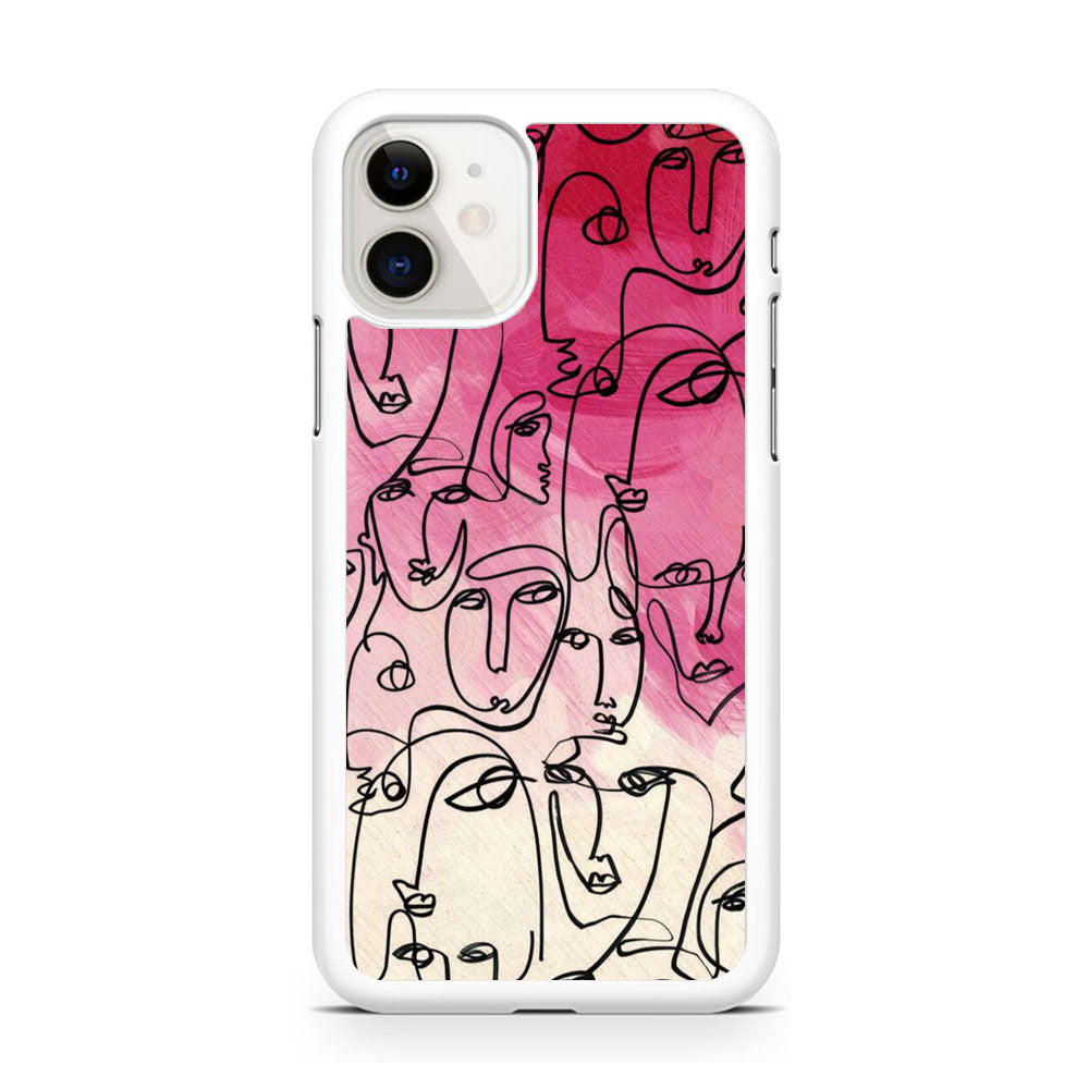 Drawing Face Pretty Girl Colour iPhone 11 Case - Octracase