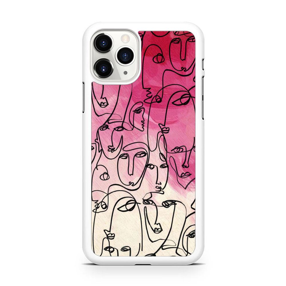 Drawing Face Pretty Girl Colour iPhone 11 Pro Case - Octracase