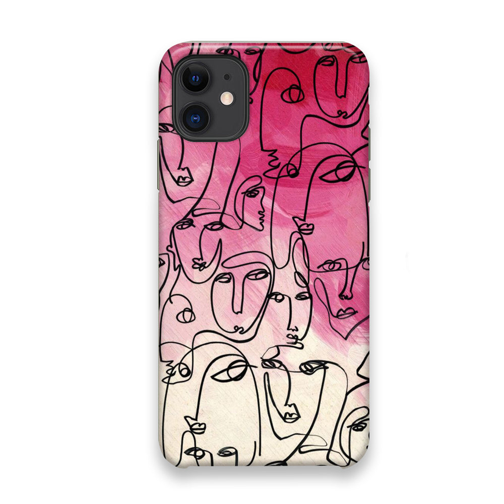 Drawing Face Pretty Girl Colour iPhone 11 Case - Octracase