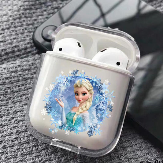 Elsa Frozen Hard Plastic Protective Clear Case Cover For Apple Airpods - Octracase