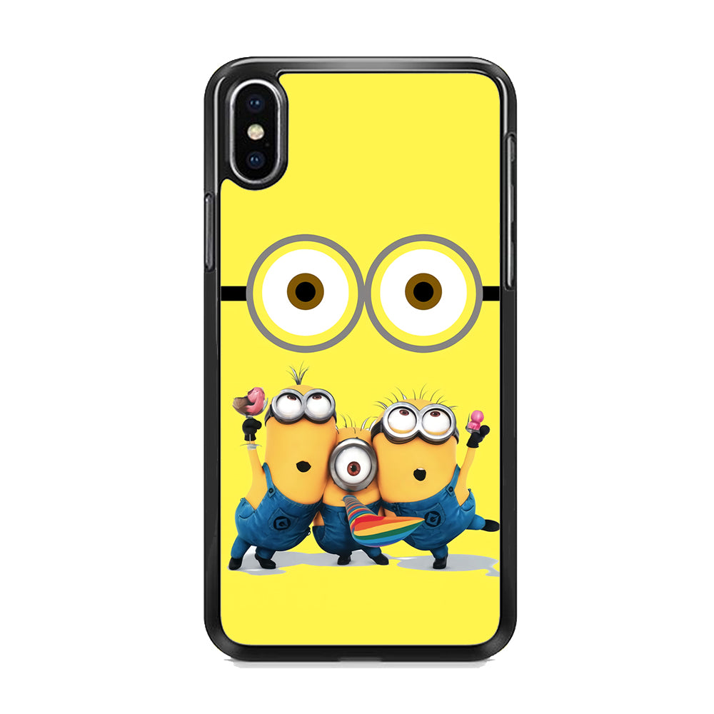 Eyes and Three Minions iPhone Xs Case - Octracase