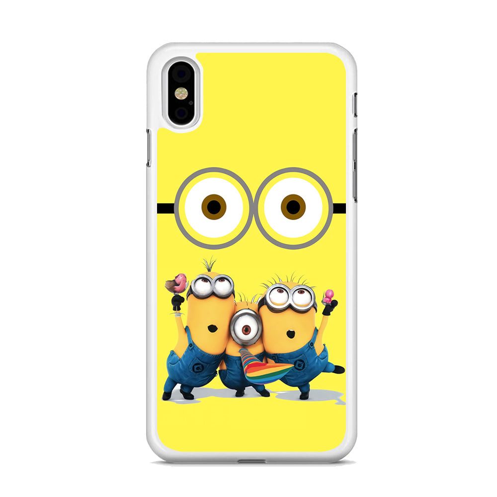 Eyes and Three Minions iPhone Xs Max Case - Octracase