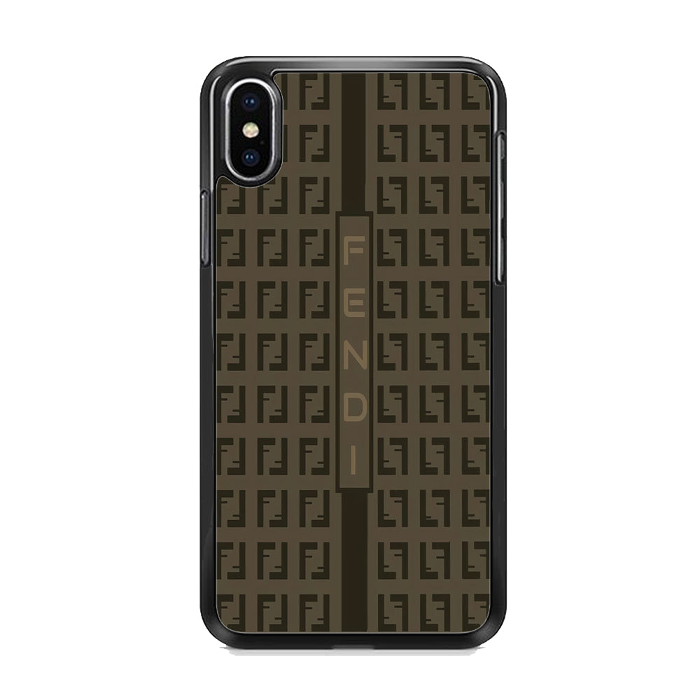 FF Fendi Dark Brown iPhone Xs Case - Octracase