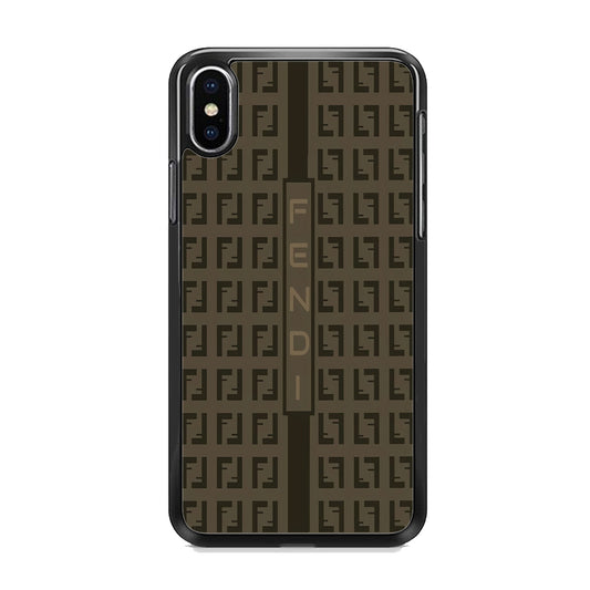 FF Fendi Dark Brown iPhone X Case - Octracase