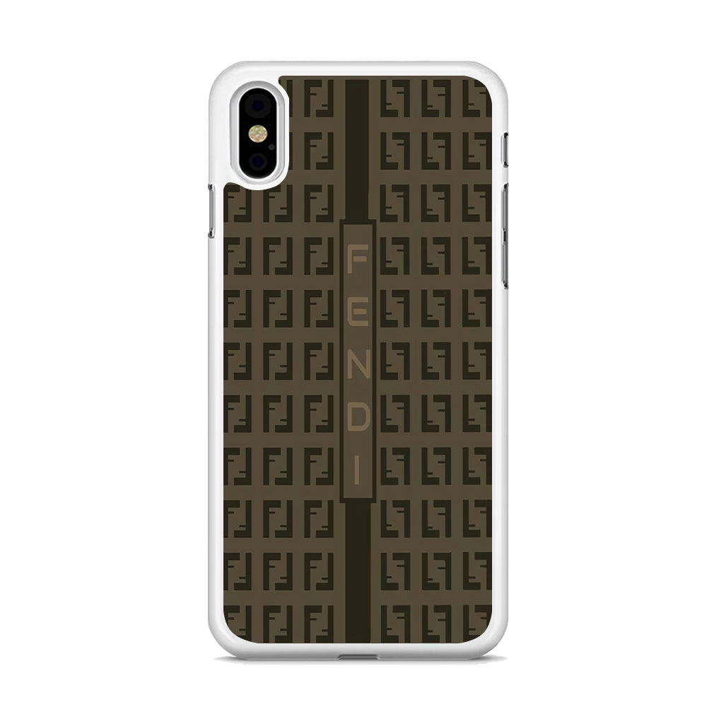 FF Fendi Dark Brown iPhone Xs Max Case - Octracase