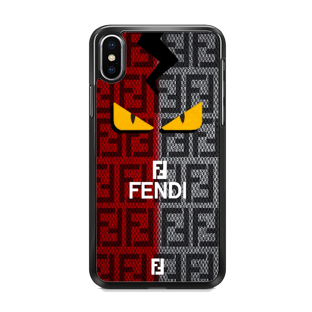 FF Fendi Red Grey iPhone Xs Max Case - Octracase