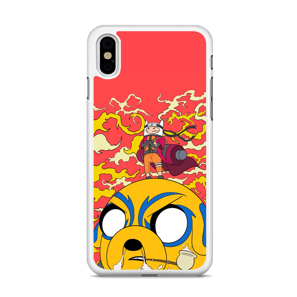 Finn Adventure Time Mode Naruto iPhone Xs Case