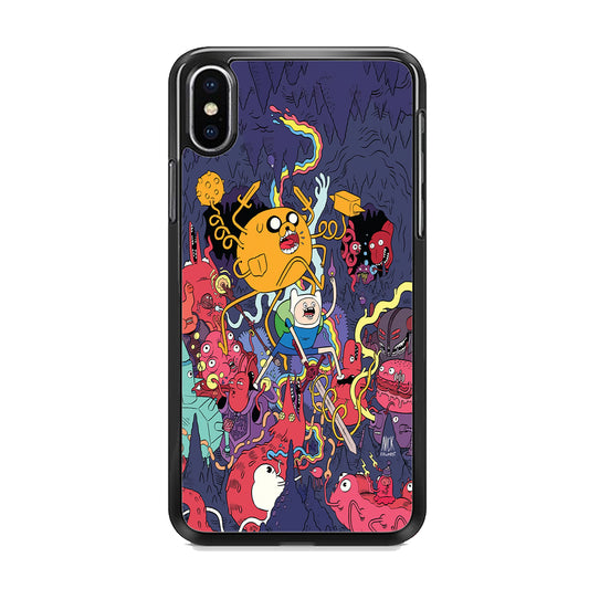 Finn and Jake Fights Monsters  iPhone X Case - Octracase