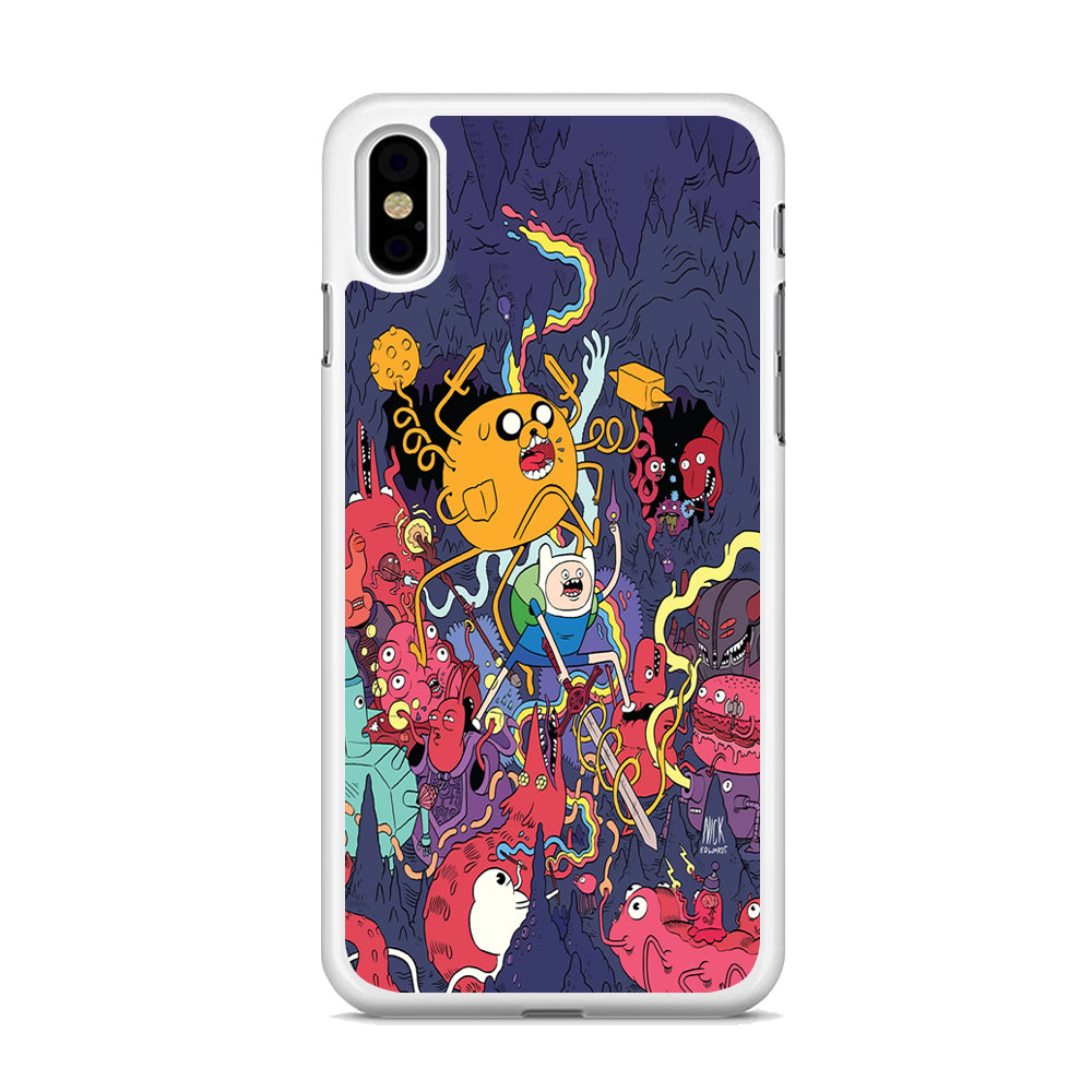 Finn and Jake Fights Monsters  iPhone X Case - Octracase