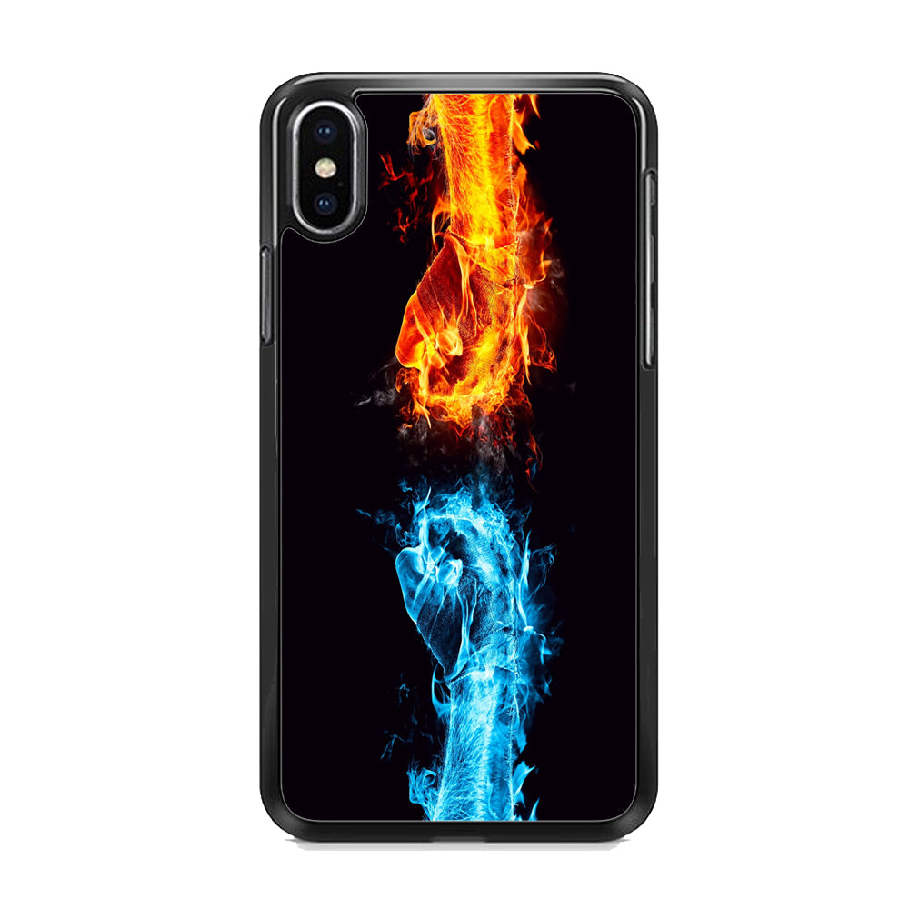 Fire and Ice hand  iPhone X Case - Octracase