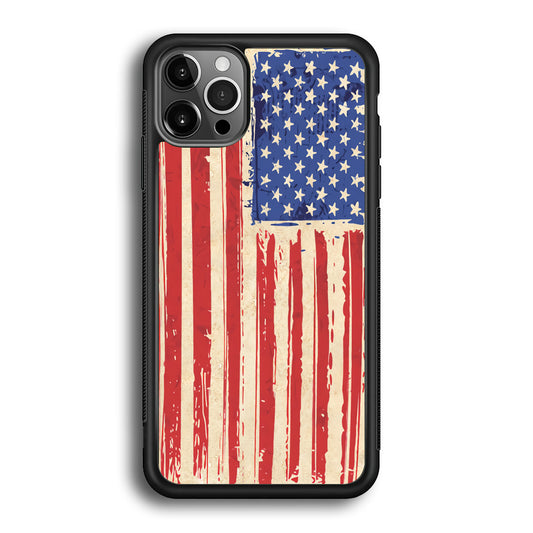 Flag of USA Sketch of Victory iPhone 12 Pro Max Case