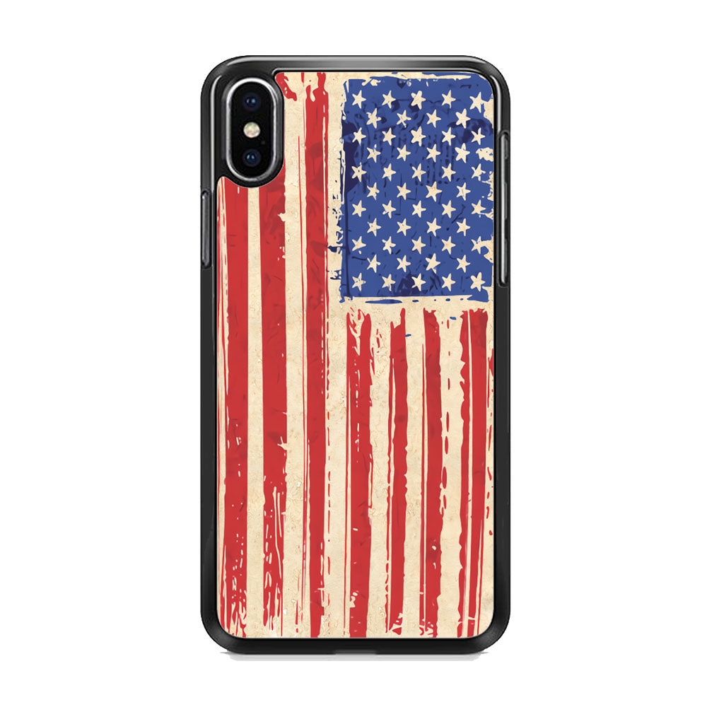 Flag of USA Sketch of Victory iPhone Xs Case