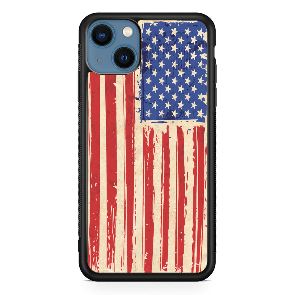 Flag of USA Sketch of Victory iPhone 13 Case