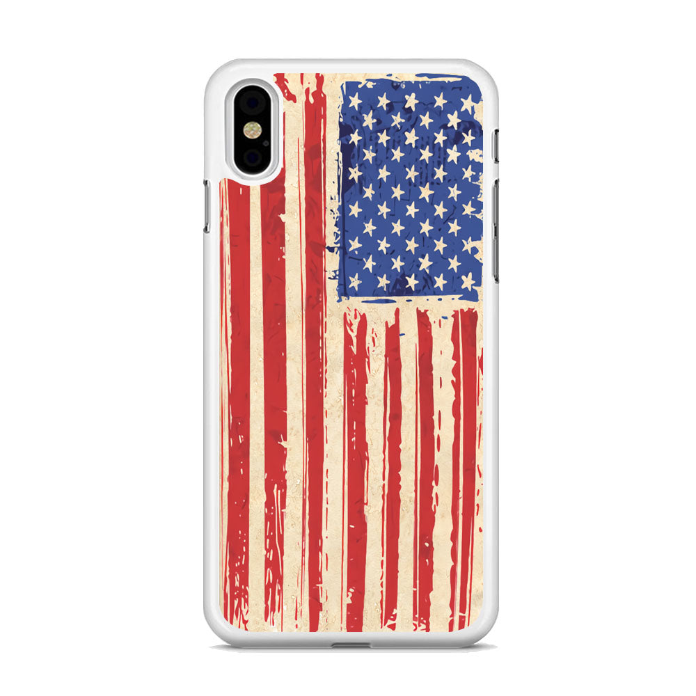 Flag of USA Sketch of Victory iPhone X Case