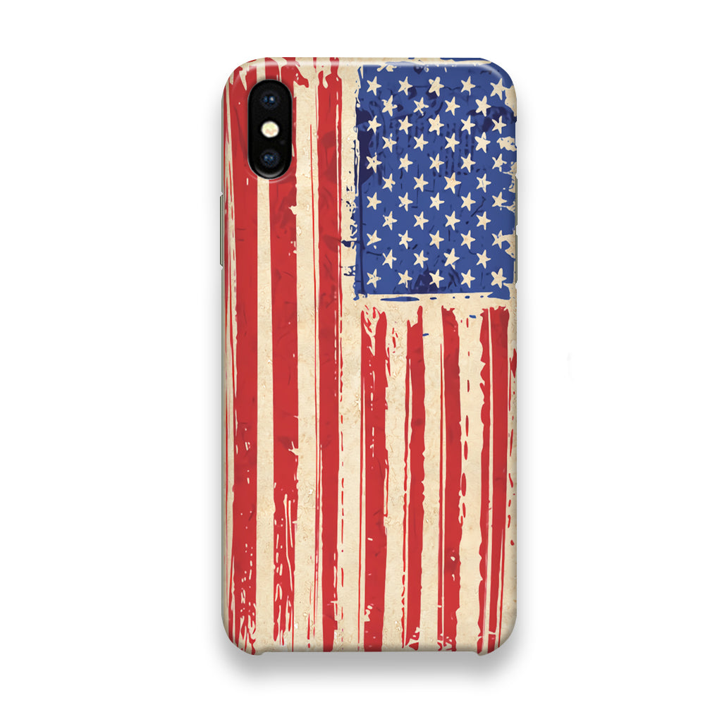 Flag of USA Sketch of Victory iPhone X Case