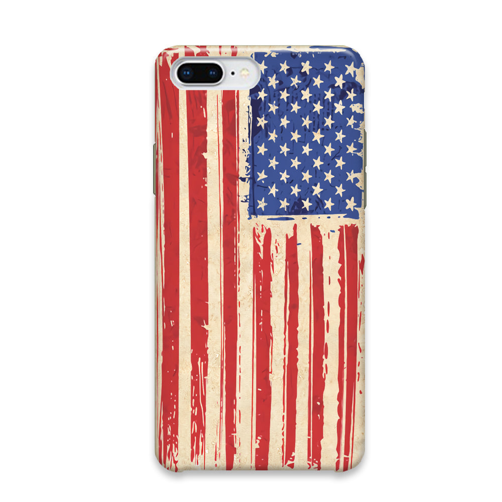 Flag of USA Sketch of Victory iPhone 8 Plus Case