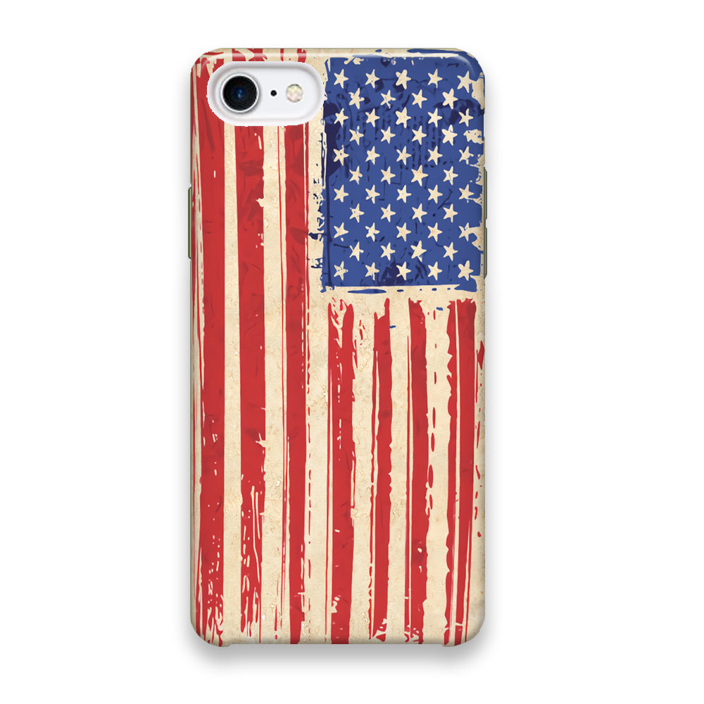 Flag of USA Sketch of Victory iPhone 7 Case