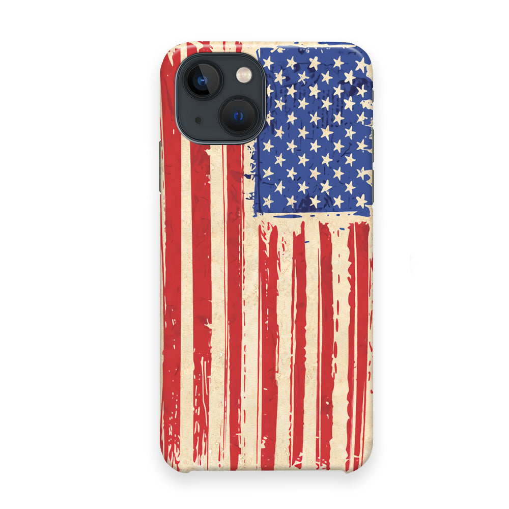 Flag of USA Sketch of Victory iPhone 13 Case