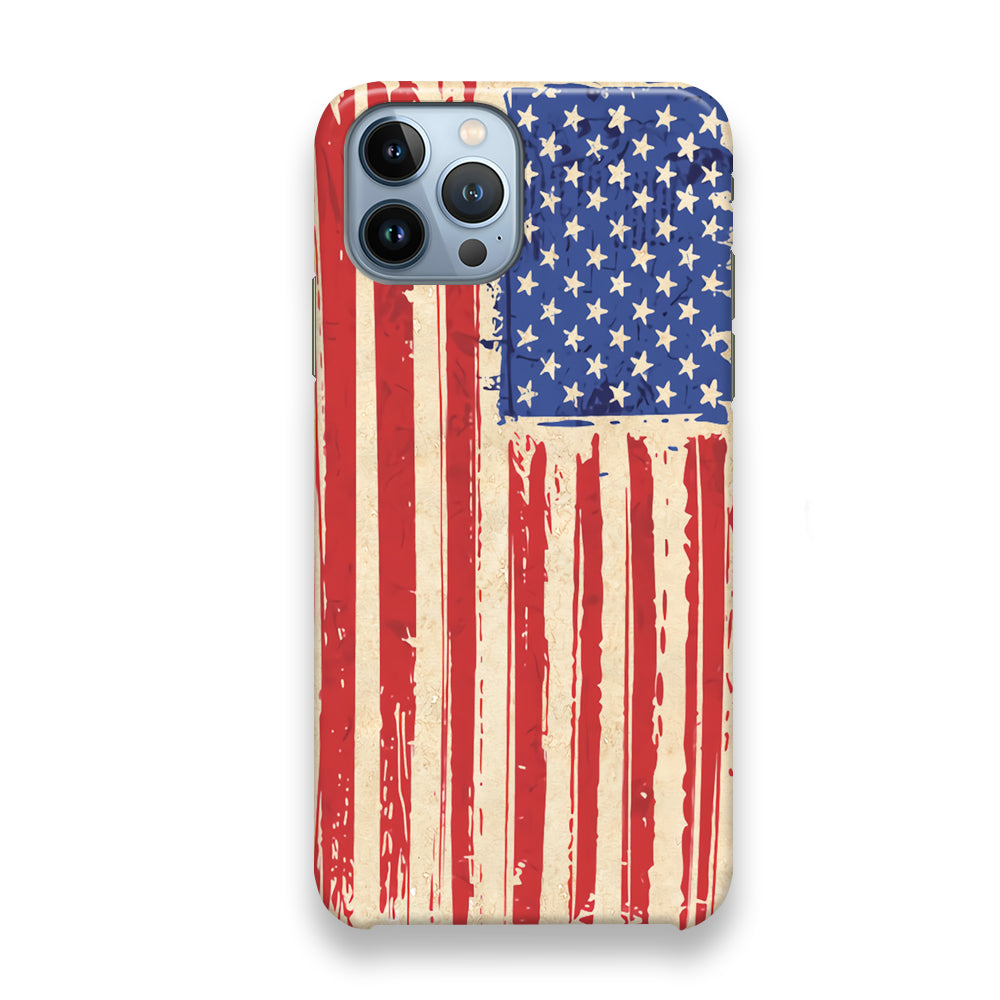 Flag of USA Sketch of Victory iPhone 13 Pro Case