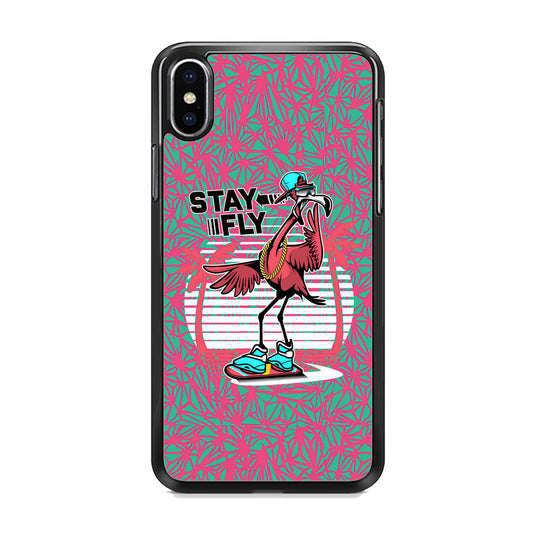 Flamingo Skate to Fly iPhone X Case