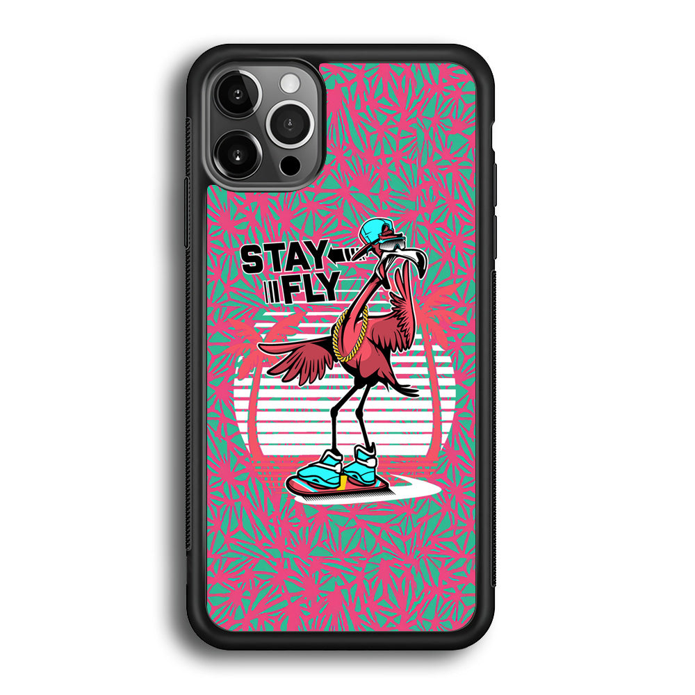 Flamingo Skate to Fly iPhone 12 Pro Case