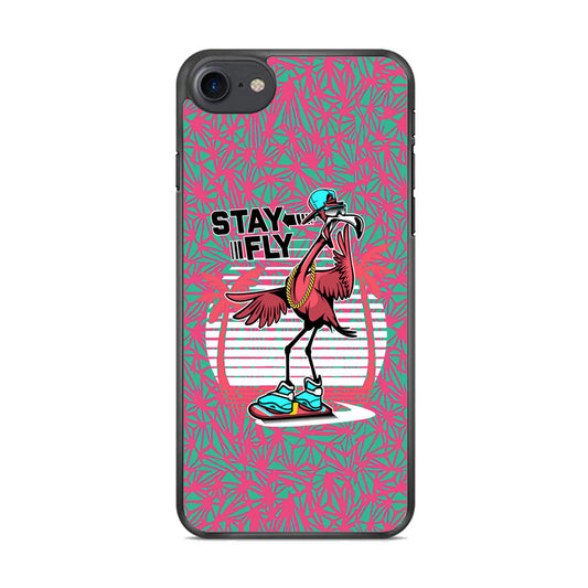 Flamingo Skate to Fly iPhone 8 Case