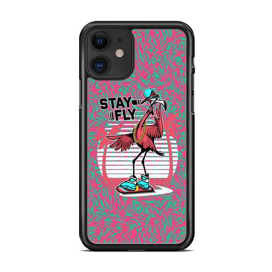 Flamingo Skate to Fly iPhone 11 Case