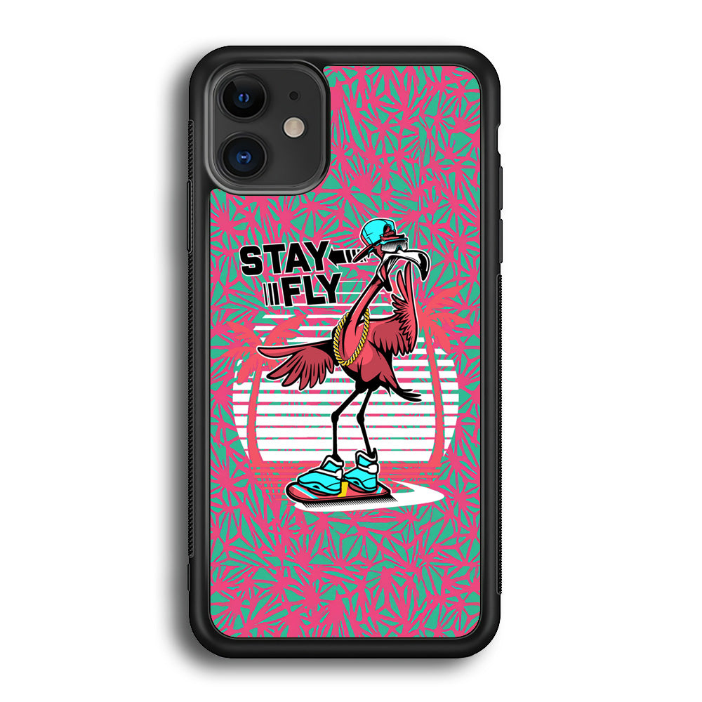 Flamingo Skate to Fly iPhone 12 Case