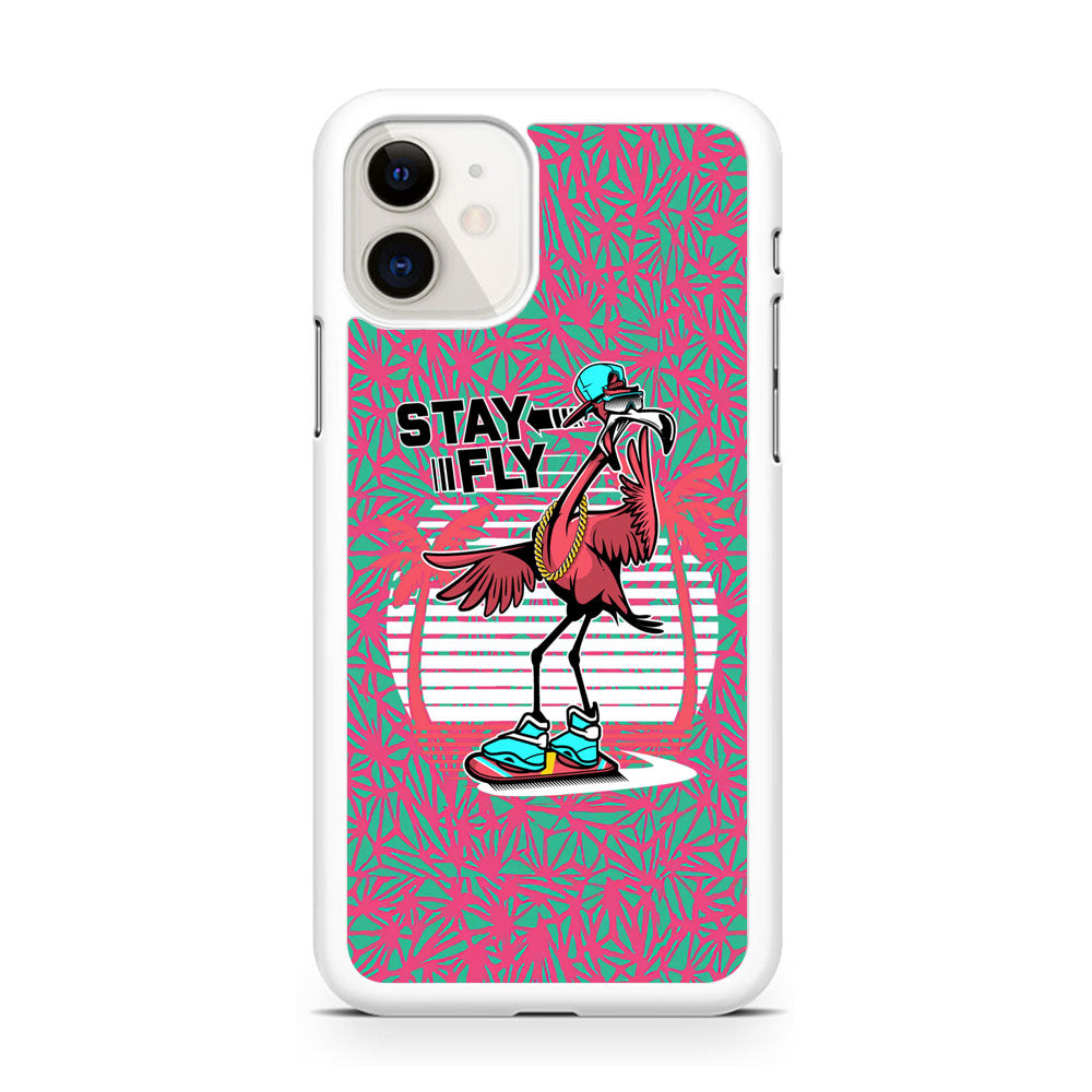 Flamingo Skate to Fly iPhone 11 Case