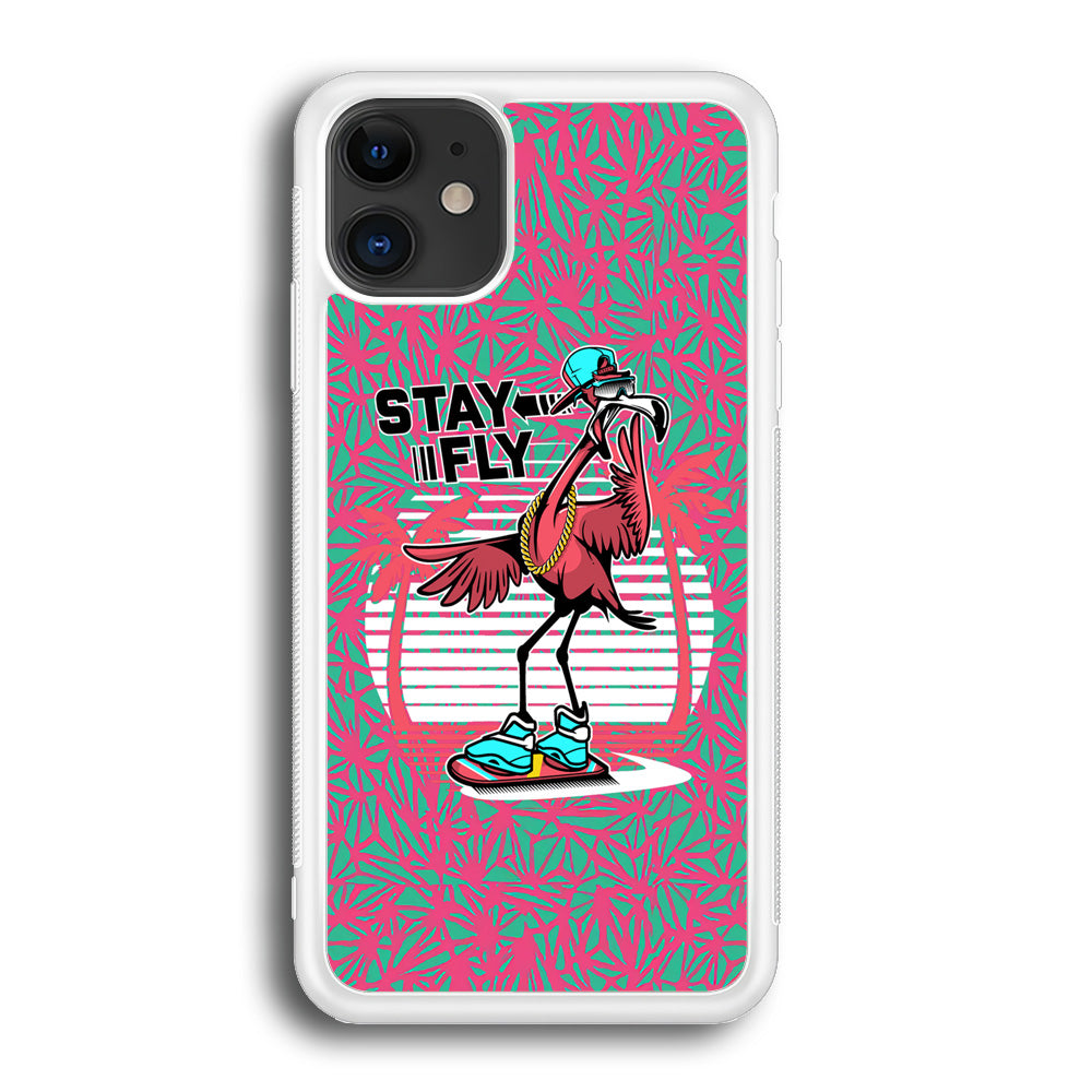 Flamingo Skate to Fly iPhone 12 Case