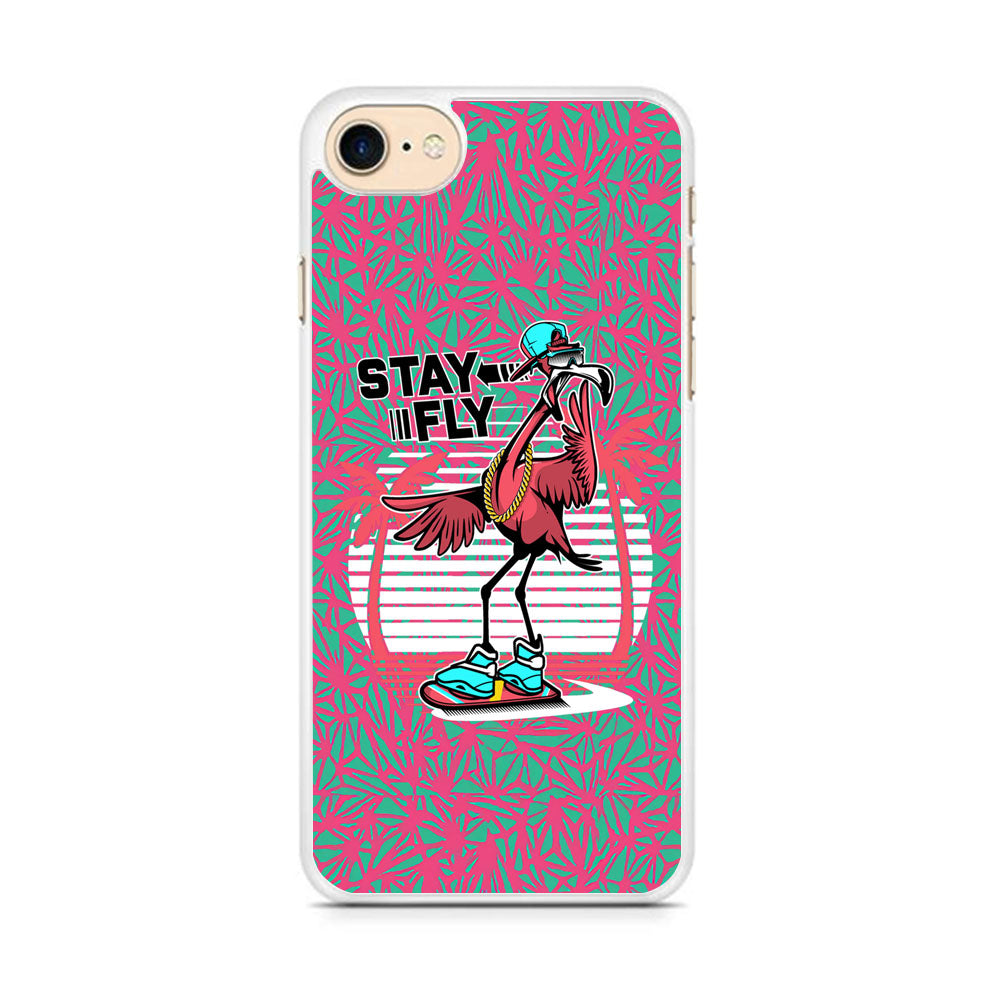 Flamingo Skate to Fly iPhone 8 Case