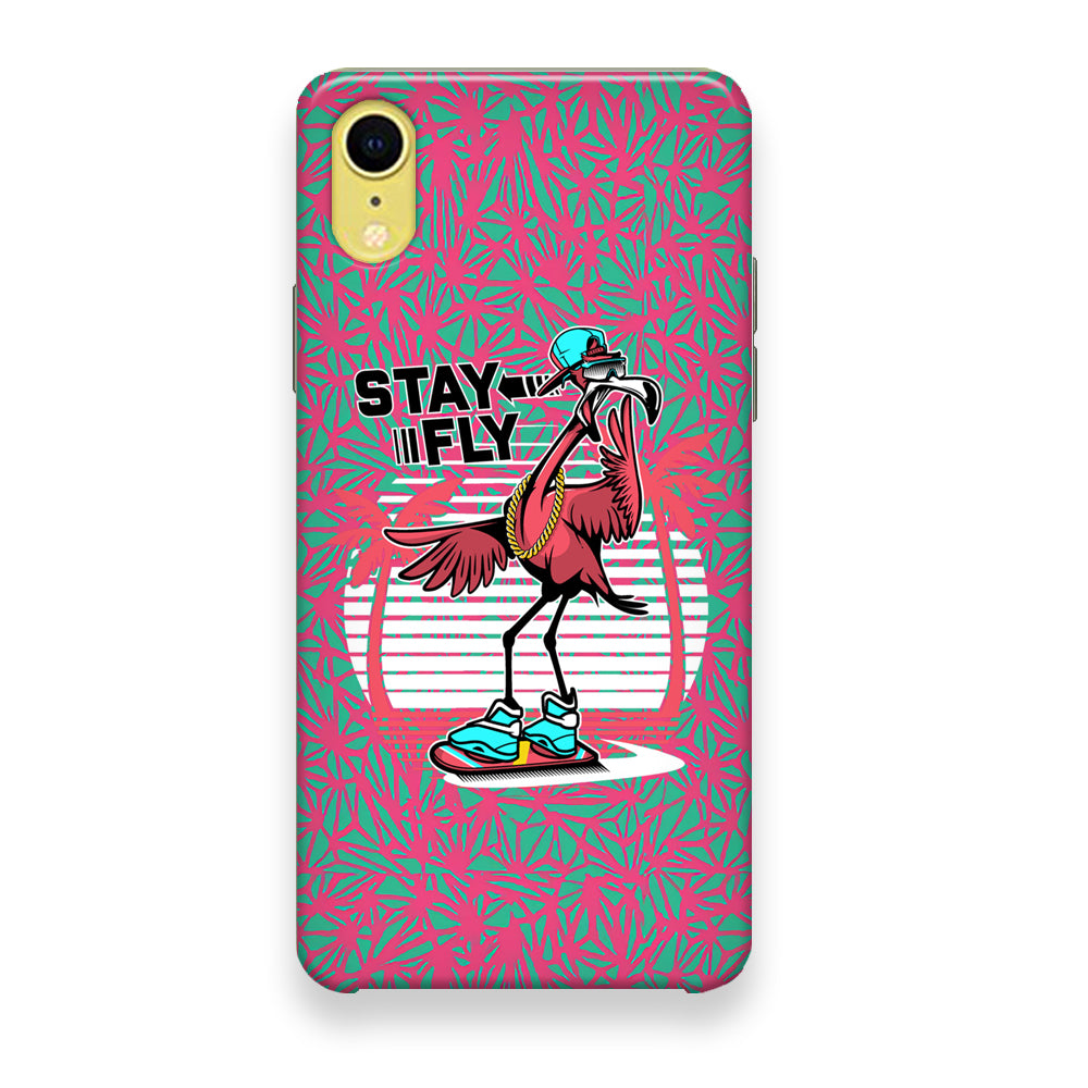 Flamingo Skate to Fly iPhone XR Case