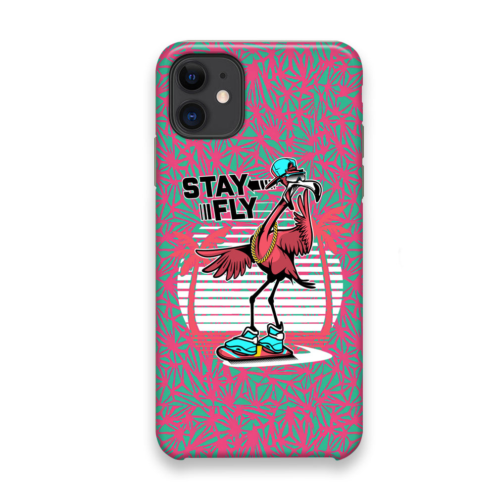 Flamingo Skate to Fly iPhone 11 Case