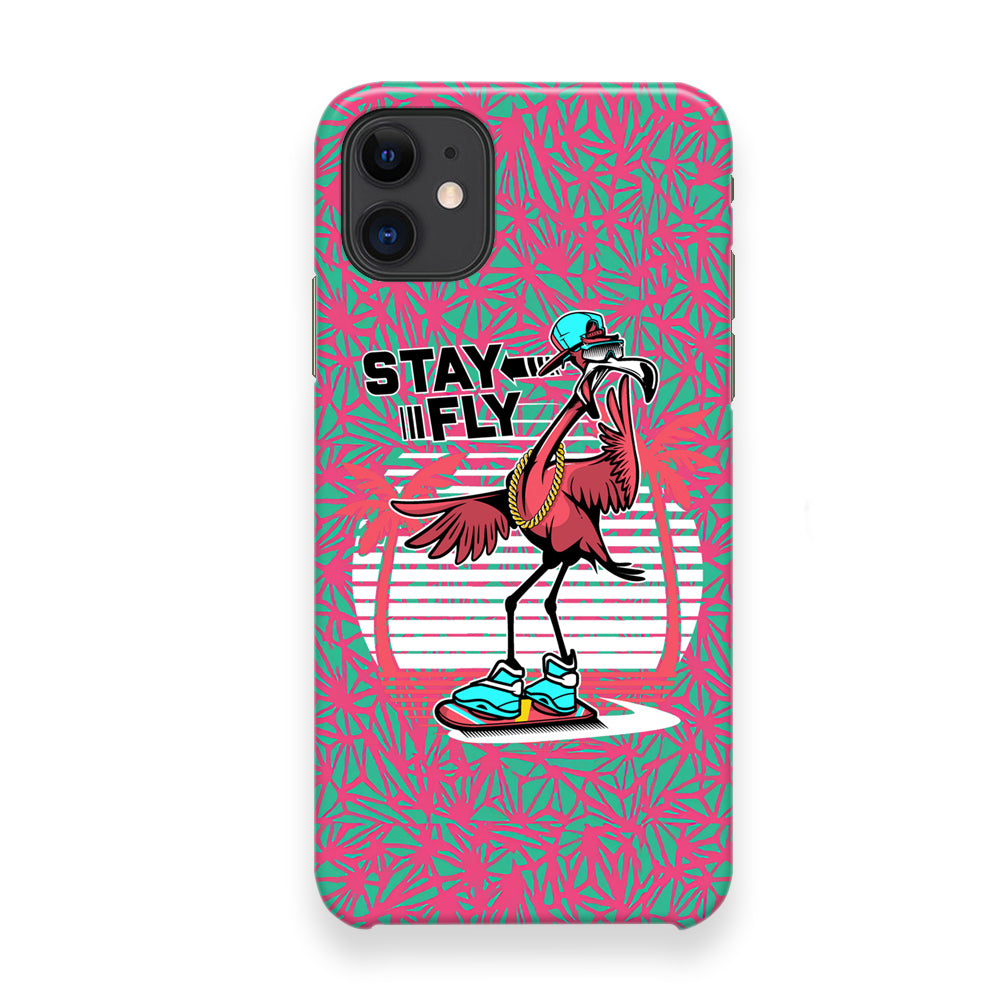 Flamingo Skate to Fly iPhone 12 Case