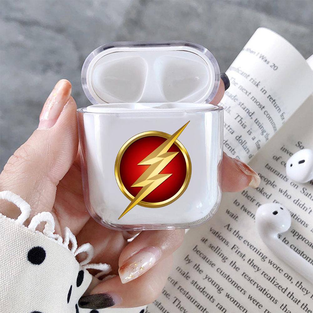 Flash Symbol Emblem Hard Plastic Protective Clear Case Cover For Apple Airpods - Octracase