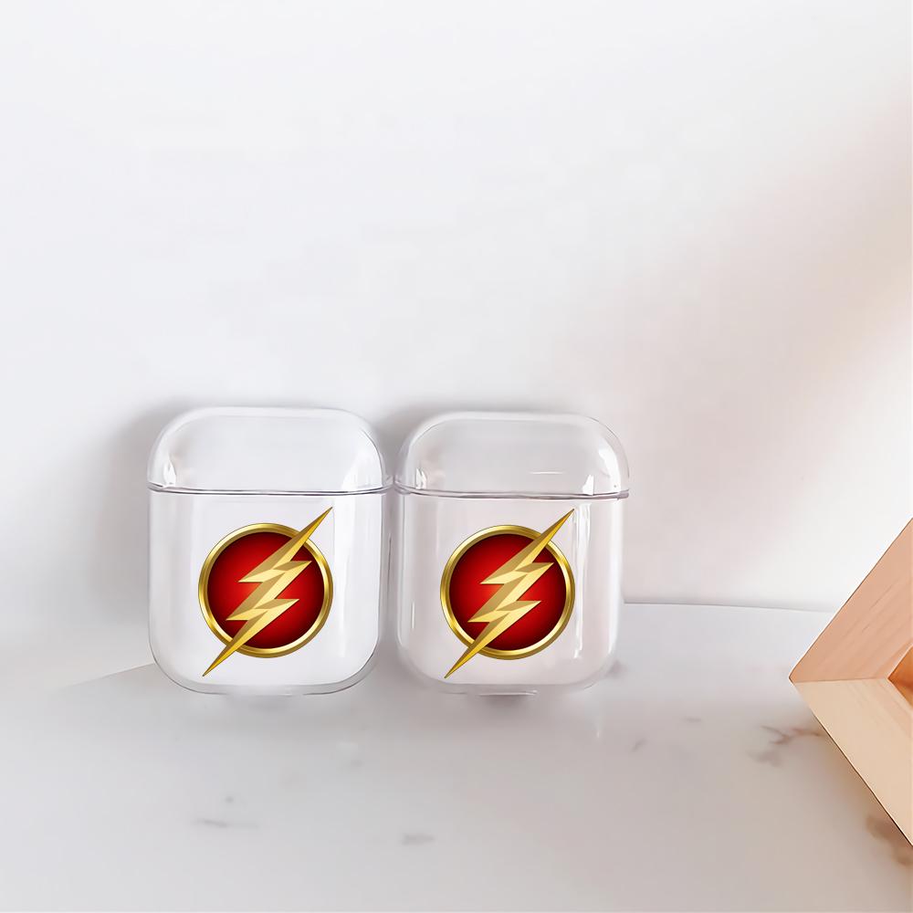 Flash Symbol Emblem Hard Plastic Protective Clear Case Cover For Apple Airpods - Octracase