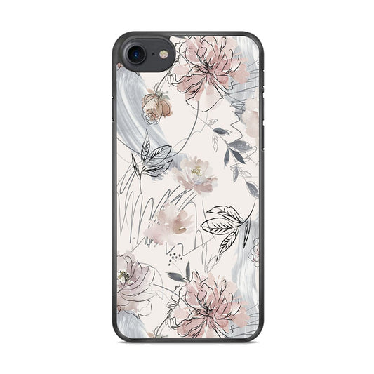 Floral Abstrack Drawing iPhone 8 Case