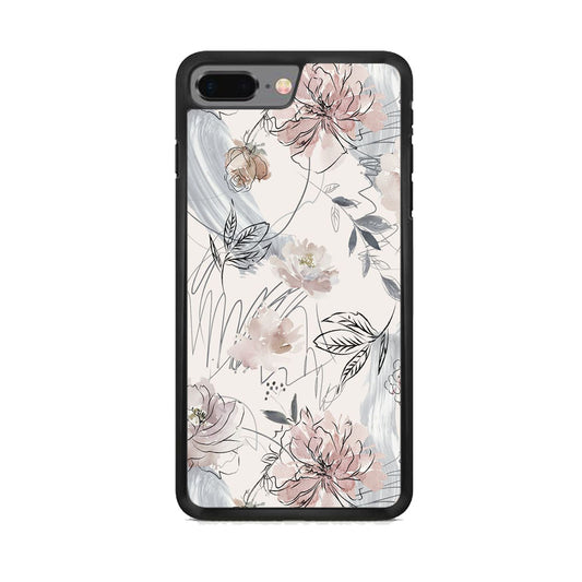 Floral Abstrack Drawing iPhone 8 Plus Case