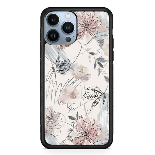 Floral Abstrack Drawing iPhone 13 Pro Max Case