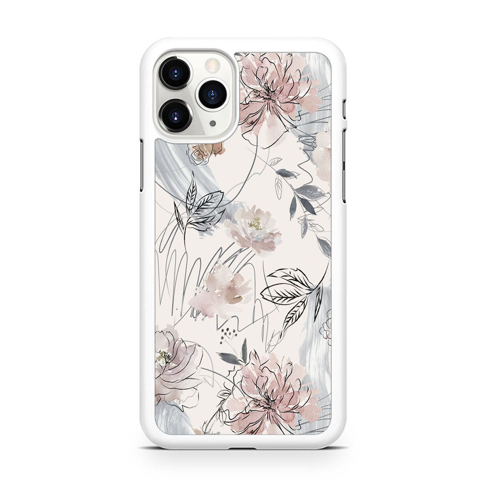 Floral Abstrack Drawing iPhone 11 Pro Case