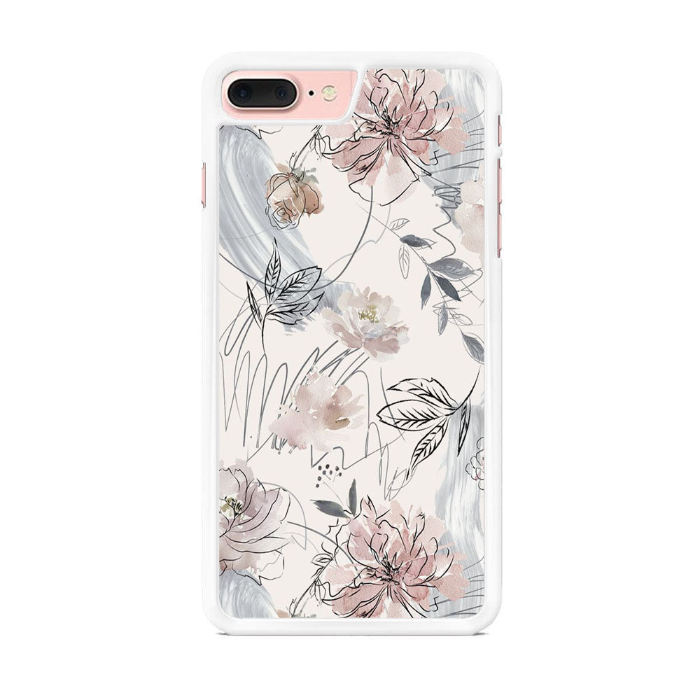 Floral Abstrack Drawing iPhone 7 Plus Case