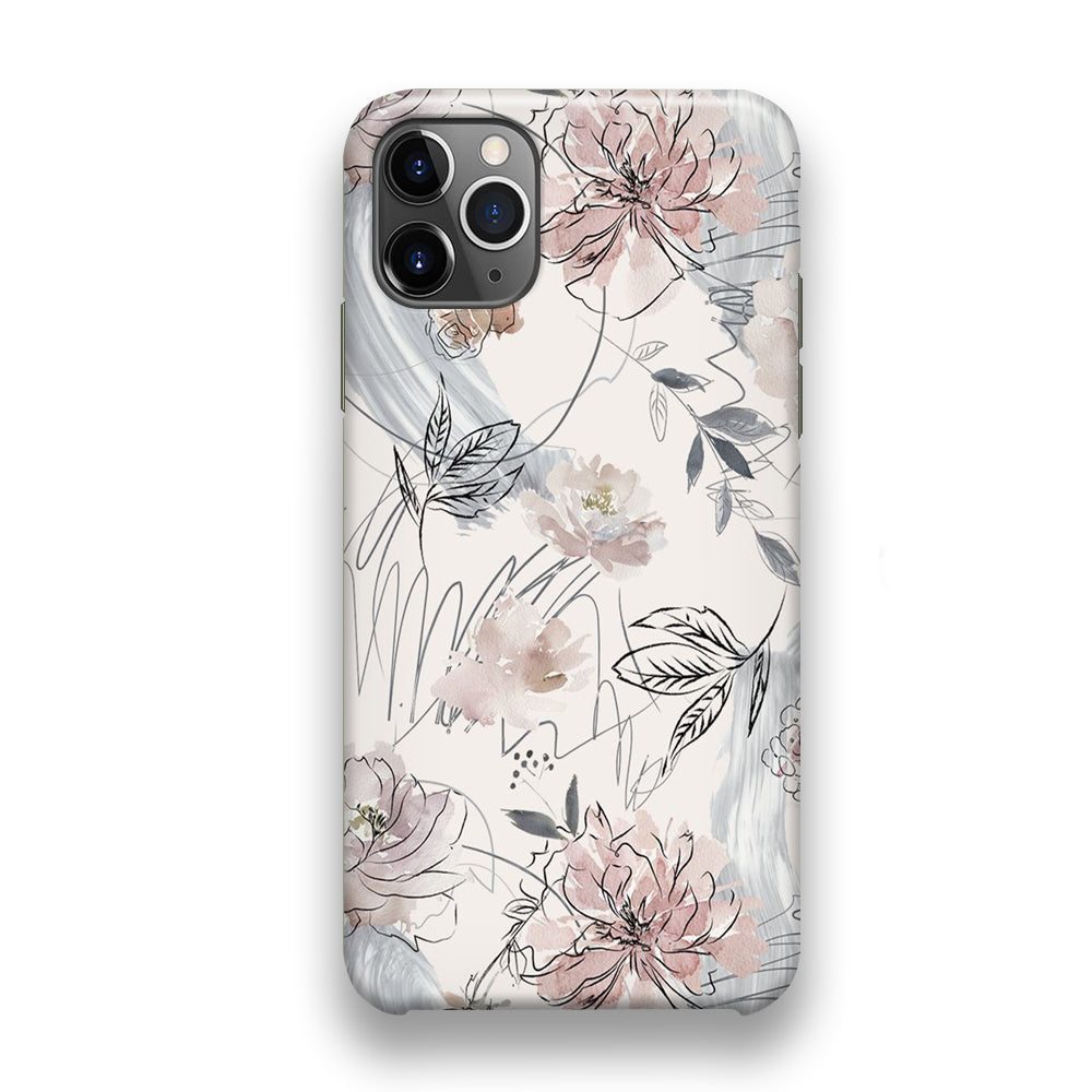 Floral Abstrack Drawing iPhone 11 Pro Case