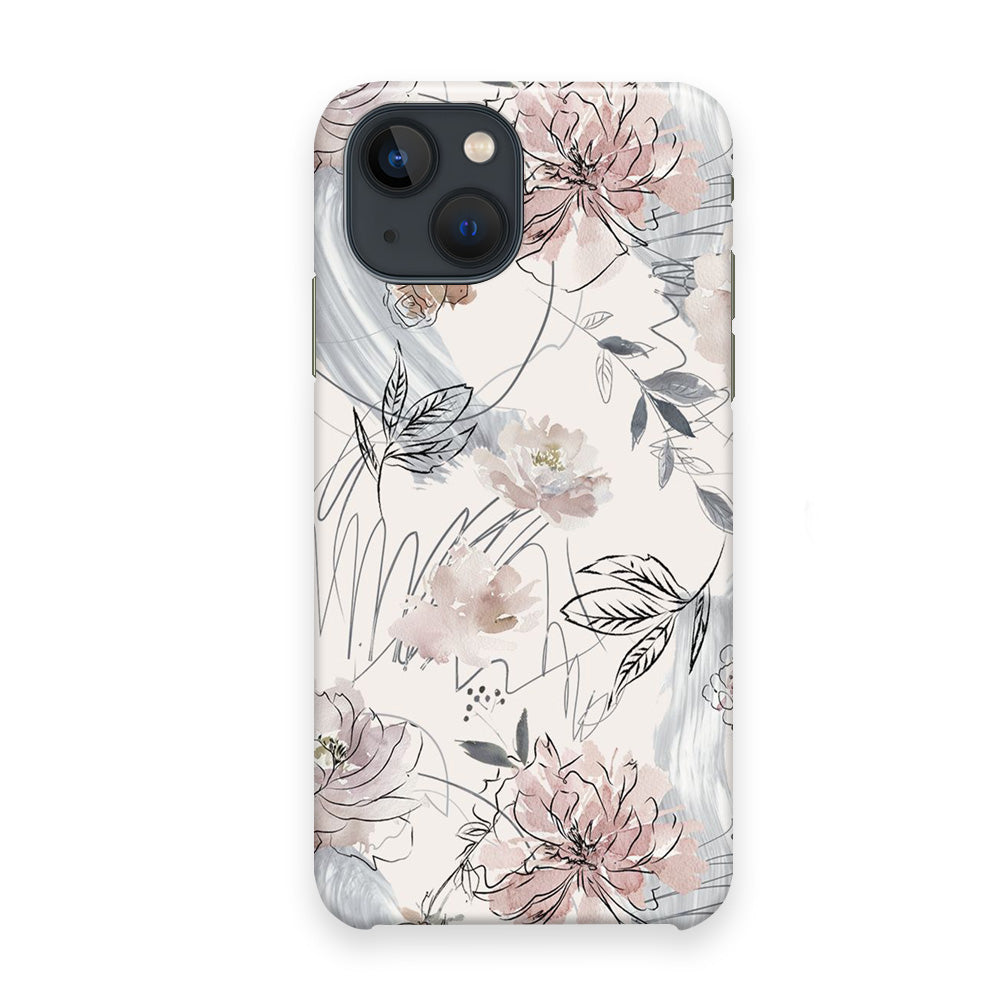 Floral Abstrack Drawing iPhone 13 Case