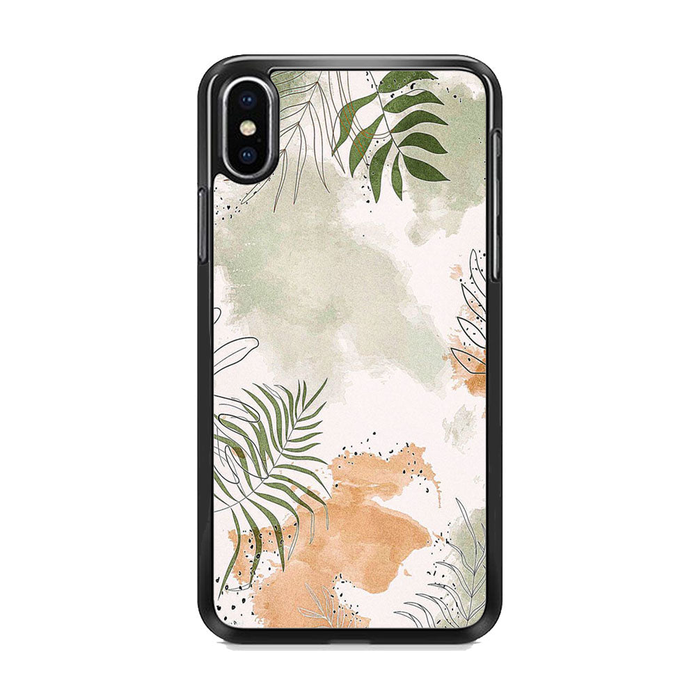 Floral Gray Colour iPhone Xs Case