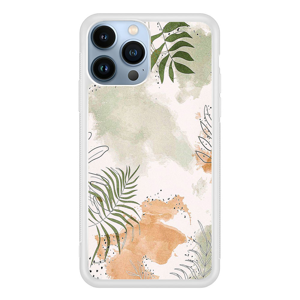 Floral Gray Colour iPhone 13 Pro Max Case