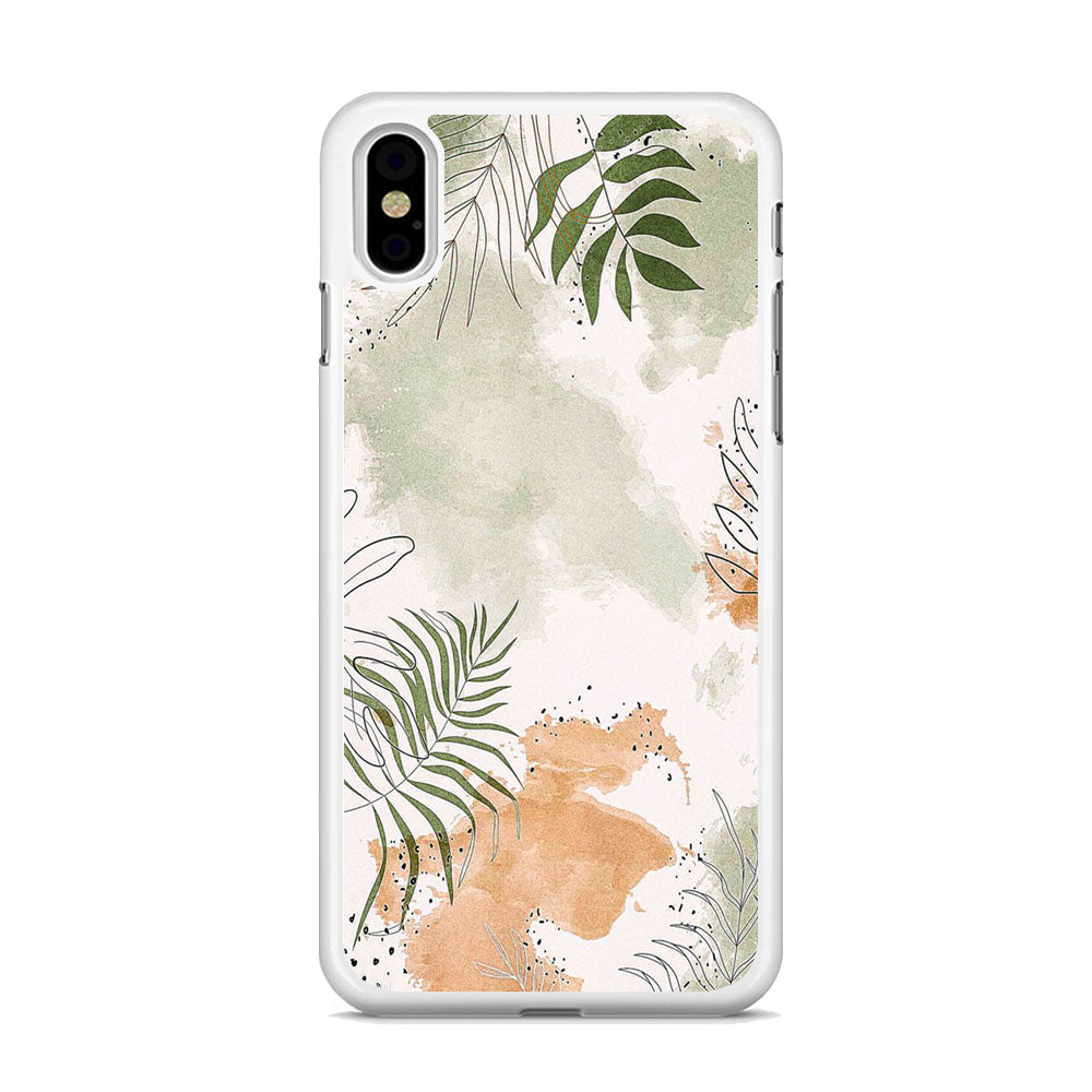 Floral Gray Colour iPhone Xs Case