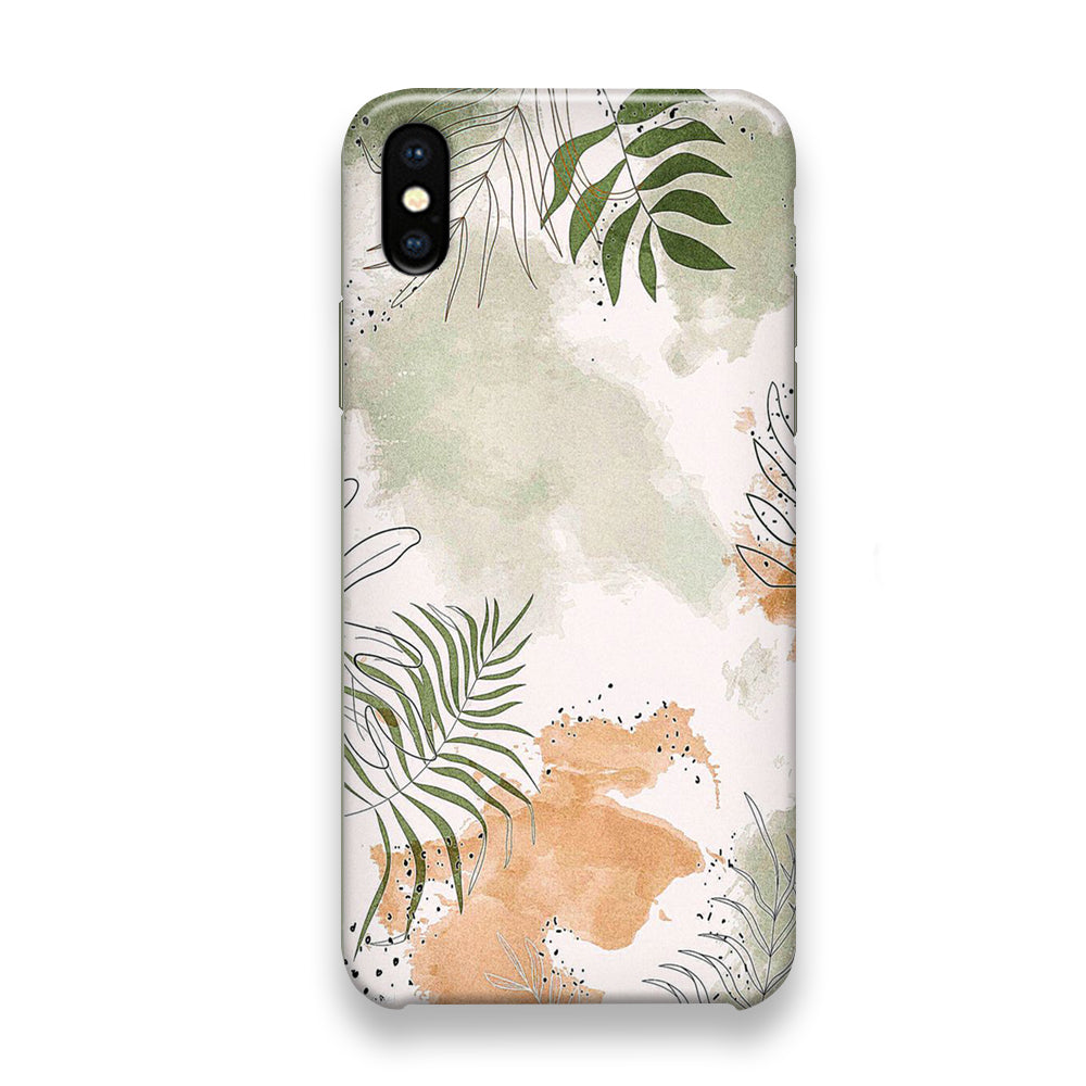 Floral Gray Colour iPhone Xs Case