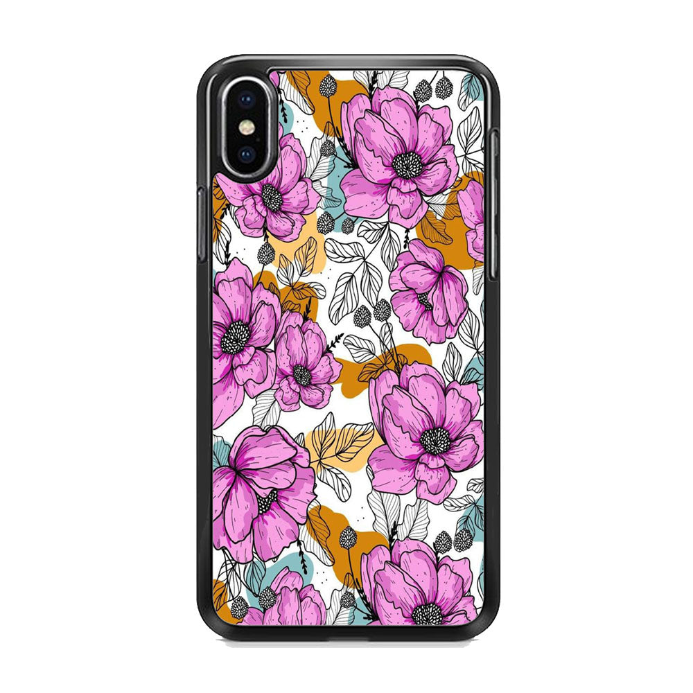 Flower Purple Arts iPhone X Case - Octracase