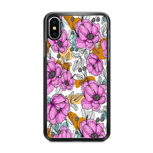 Flower Purple Arts iPhone X Case - Octracase