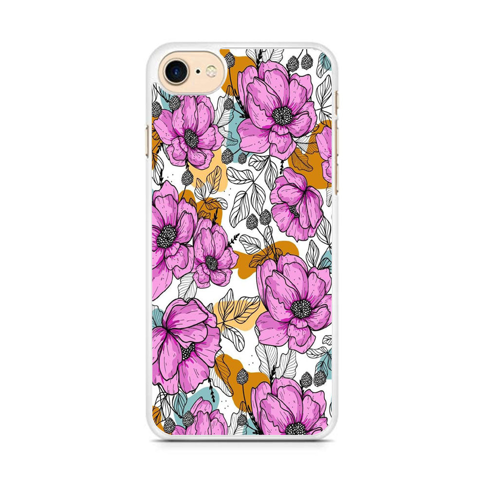 Flower Purple Arts iPhone 8 Case - Octracase